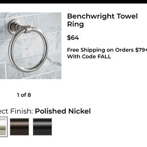 Pottery Barn Benchwright Towel Ring